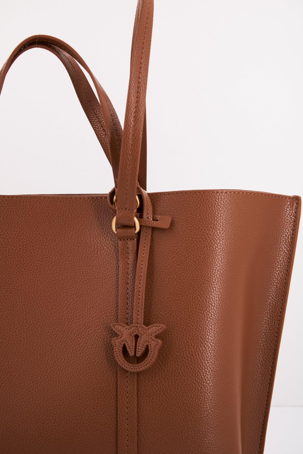 PINKO CARRIE SHOPPER BIG en color MARRON (4)