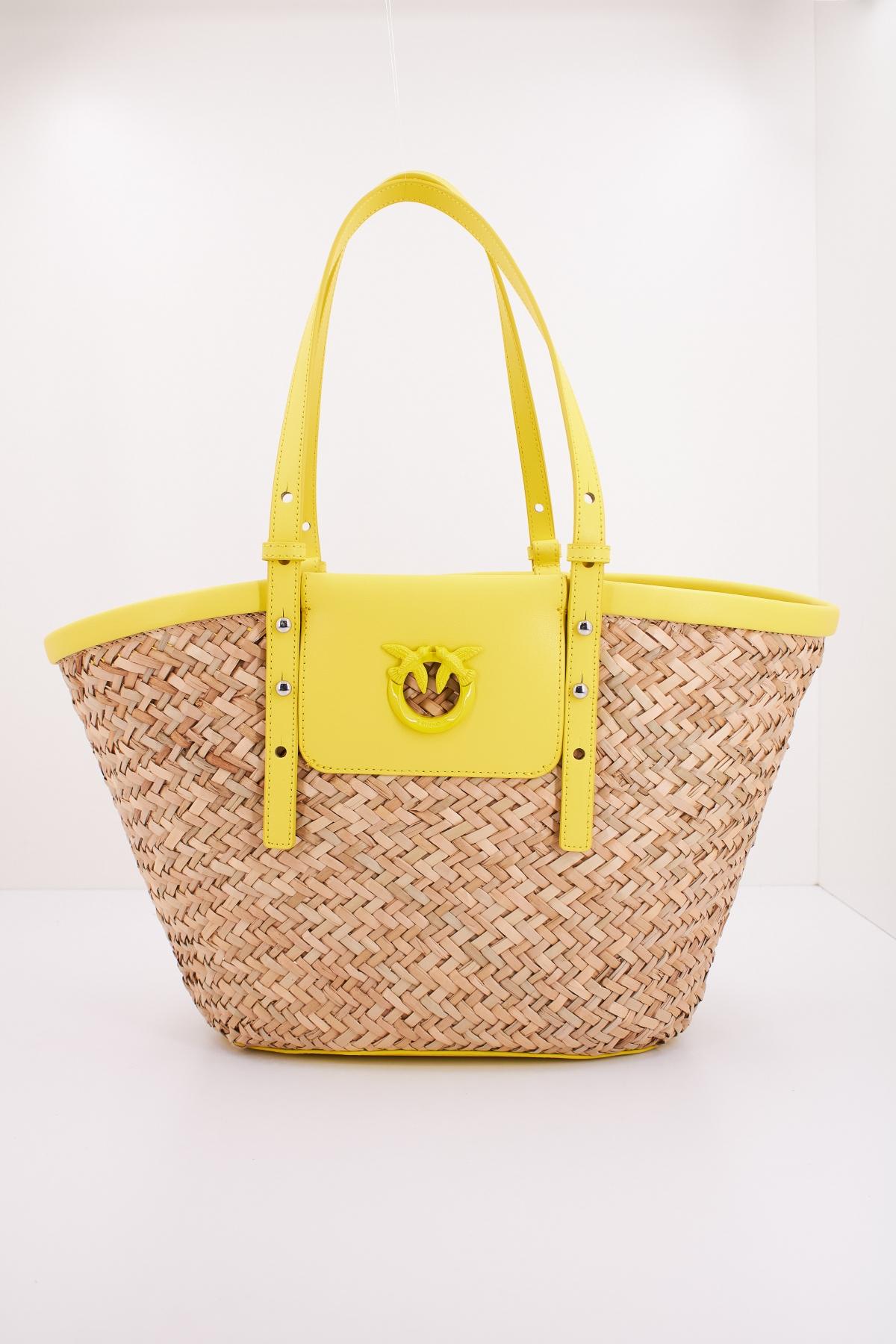 PINKO LOVE SUMMER BASKET en color AMARILLO (1)
