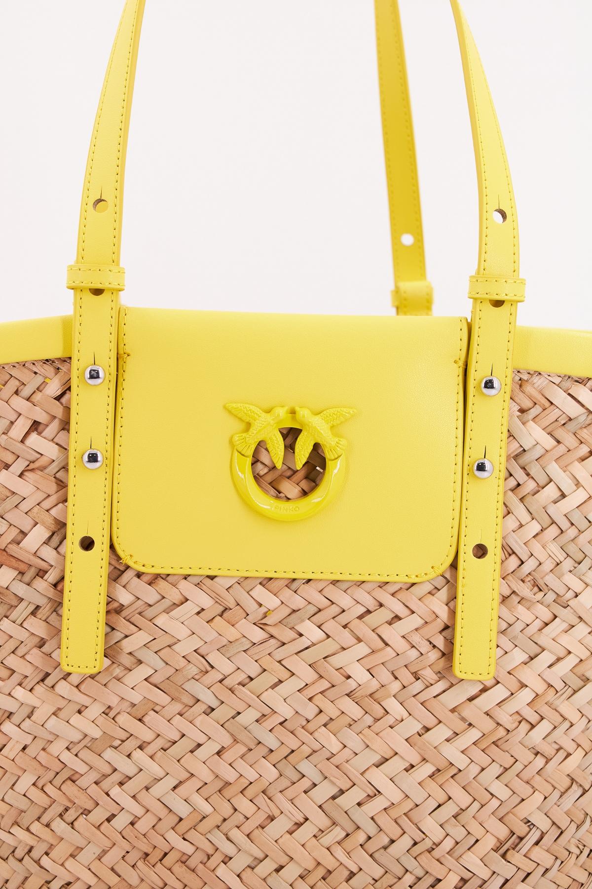 PINKO LOVE SUMMER BASKET en color AMARILLO (4)