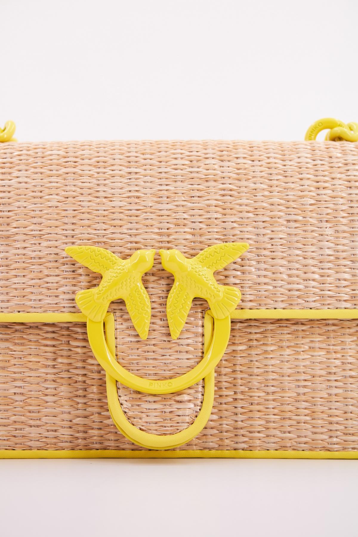 PINKO LOVE ONE MINI LIGHT CL en color AMARILLO (4)