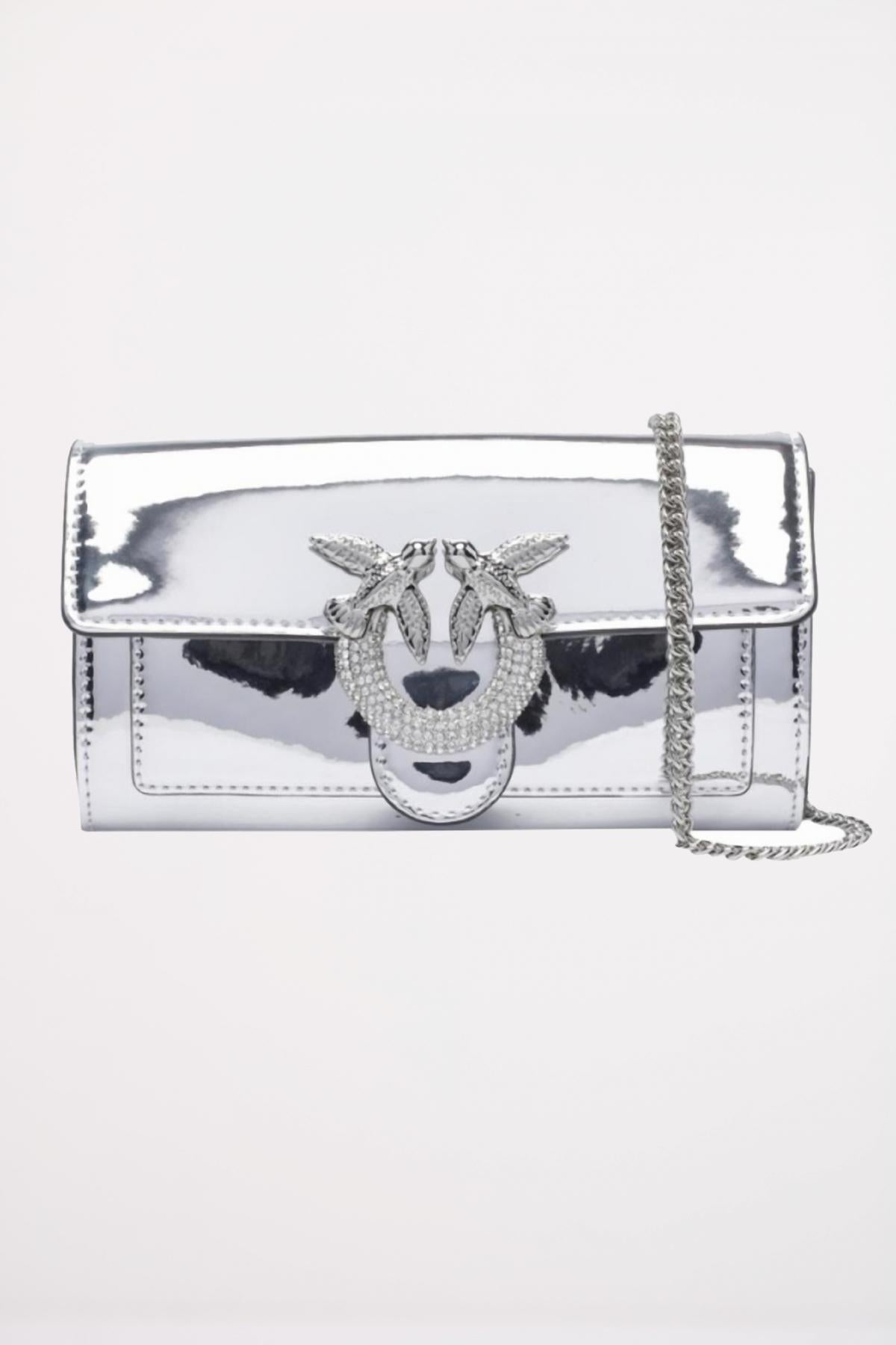 PINKO LOVE ICON WALLET C en color PLATA (1)