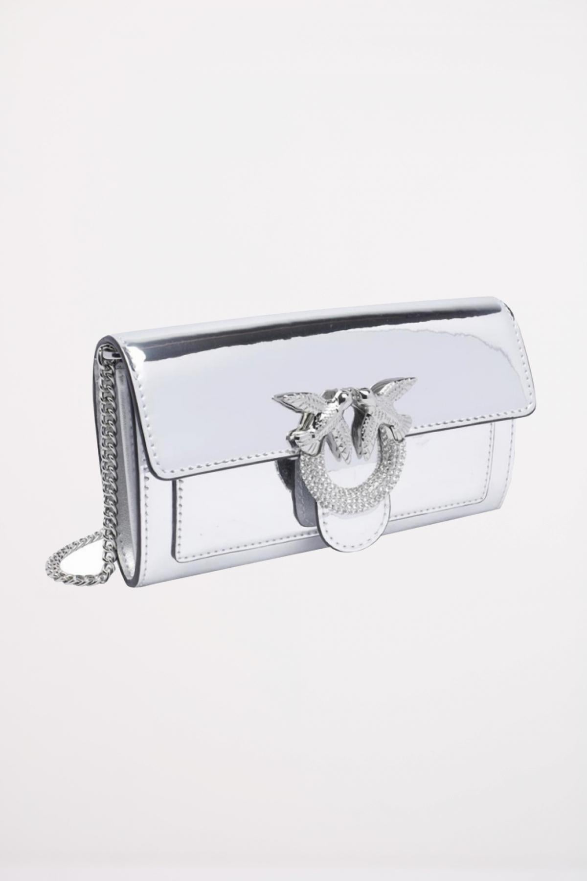 PINKO LOVE ICON WALLET C en color PLATA (2)