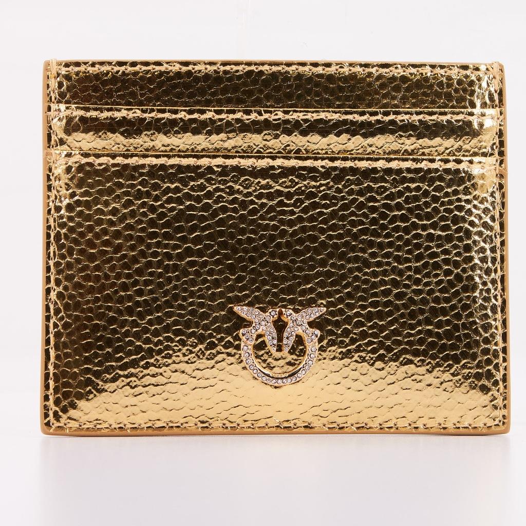 PINKO CARD HOLDER SIMPLY en color ORO (4)