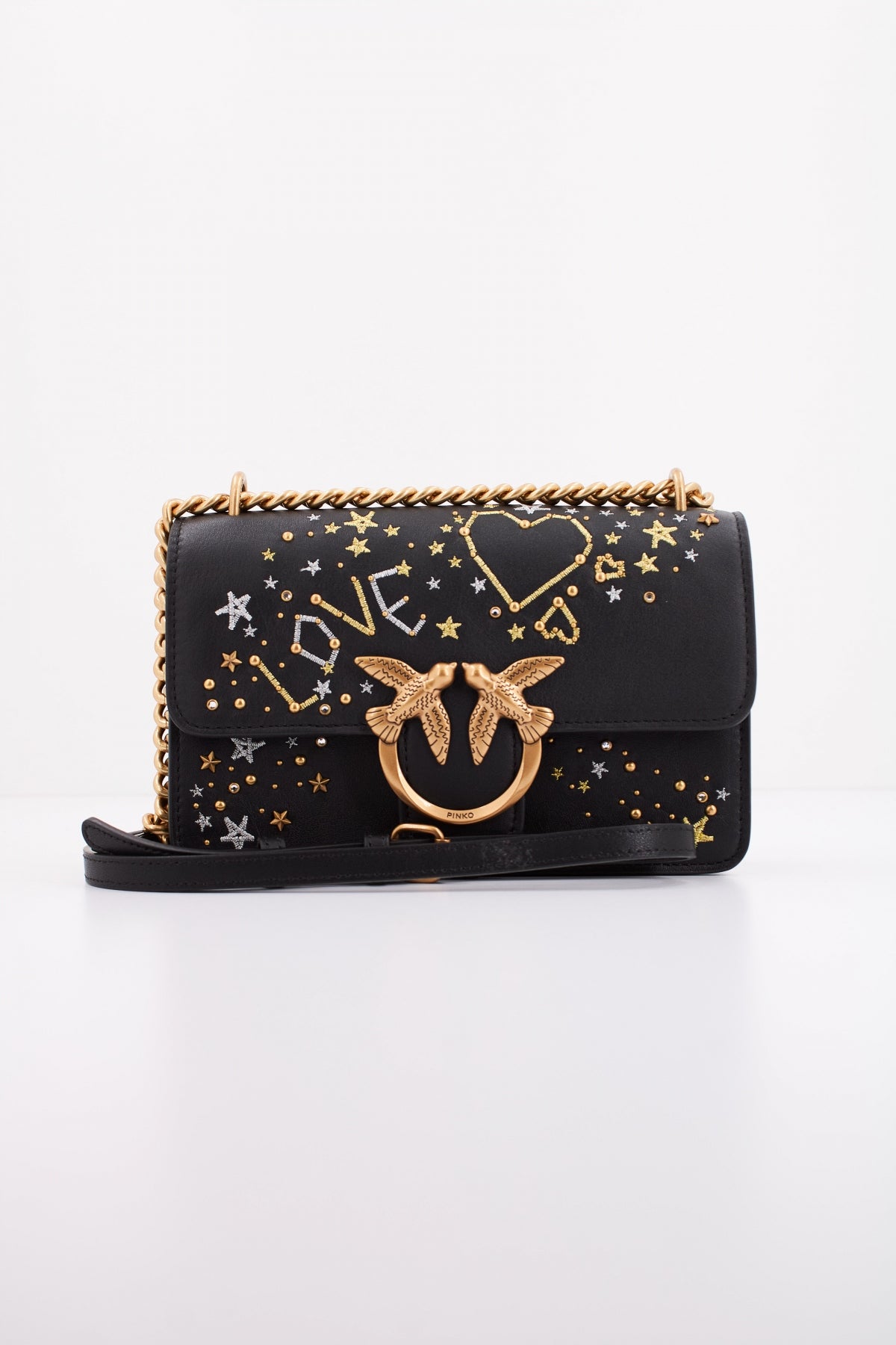 PINKO LOVE ONE MINI DC VIT. M en color NEGRO (1)