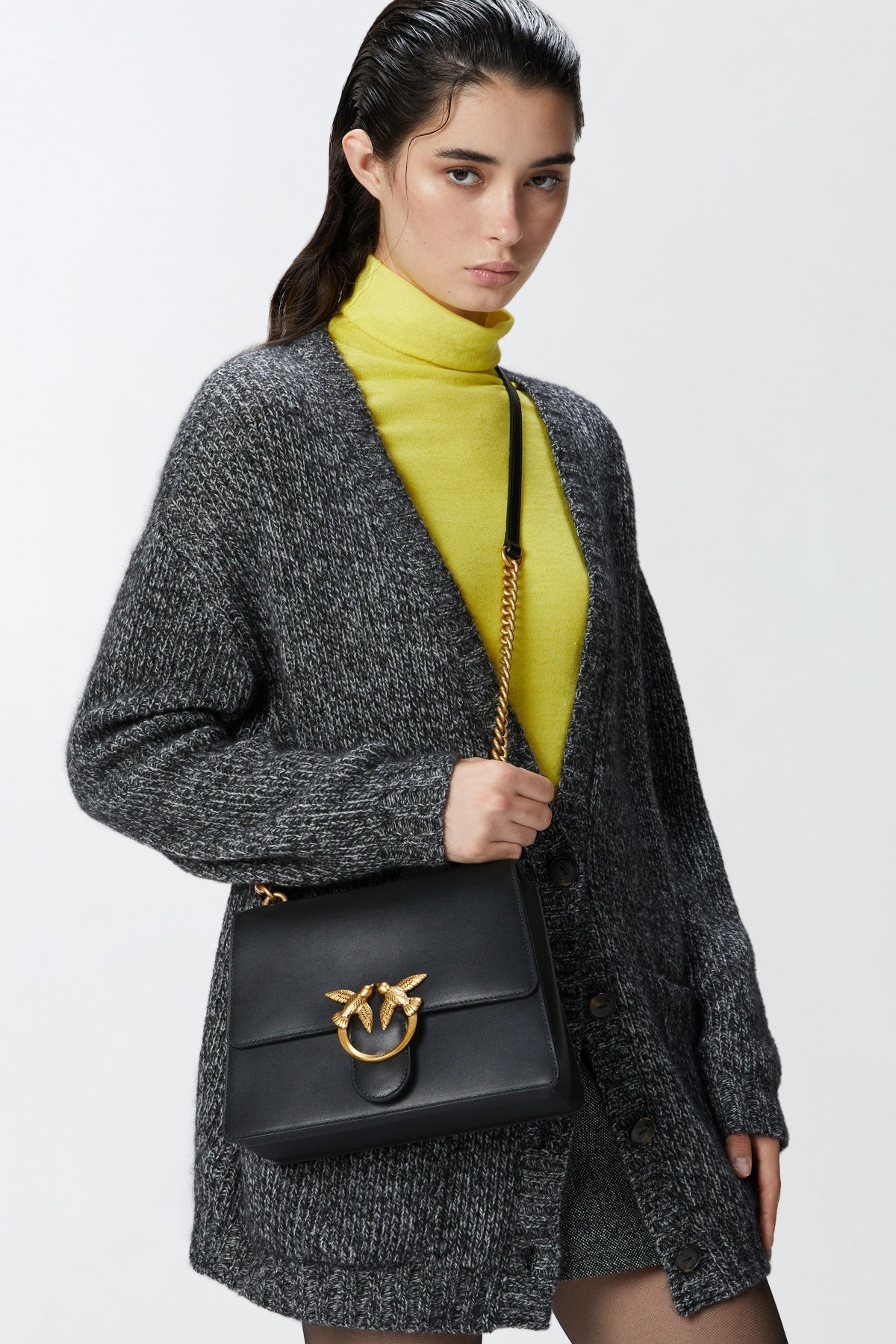 PINKO LOVE ONE TOP HAND en color NEGRO (3)