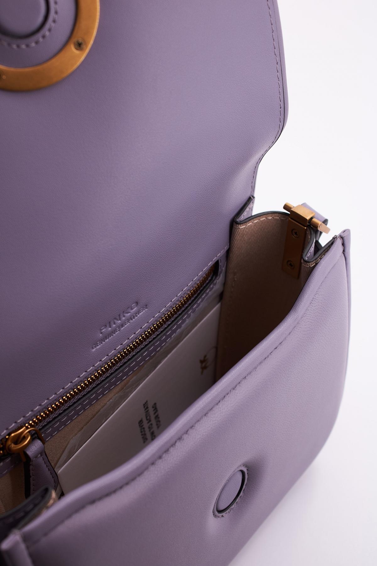 PINKO LOVE BOX BAG FL M en color VIOLETA (4)