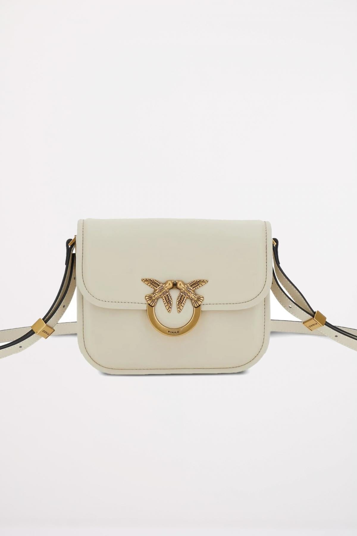 PINKO LOVE BOX BAG FL M en color BLANCO (1)