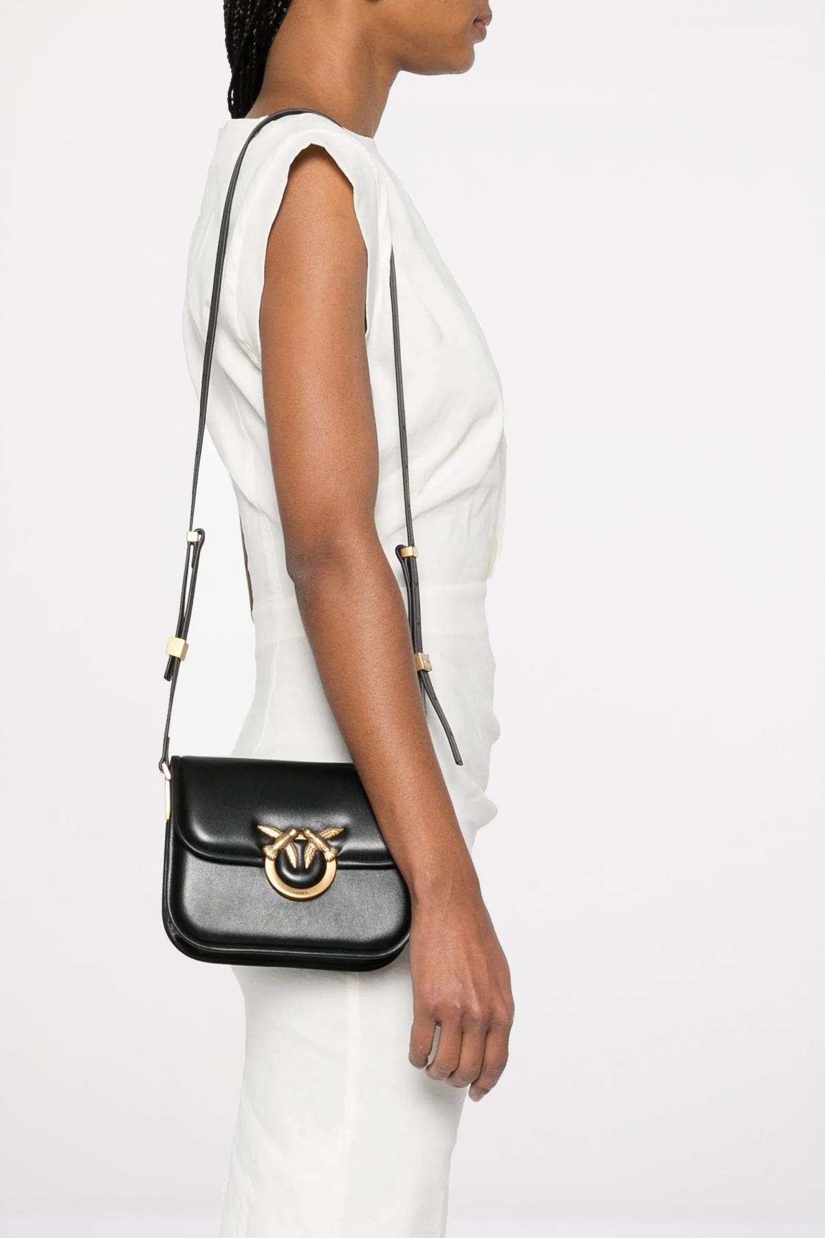 PINKO LOVE BOX BAG FL M en color NEGRO (5)