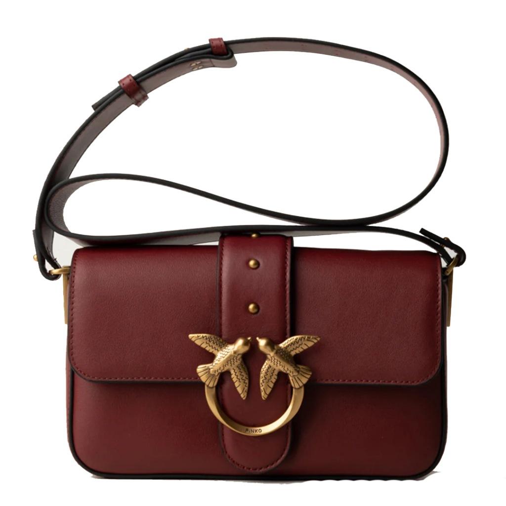 PINKO LOVE ONE MINI SLO en color BURDEOS (4)