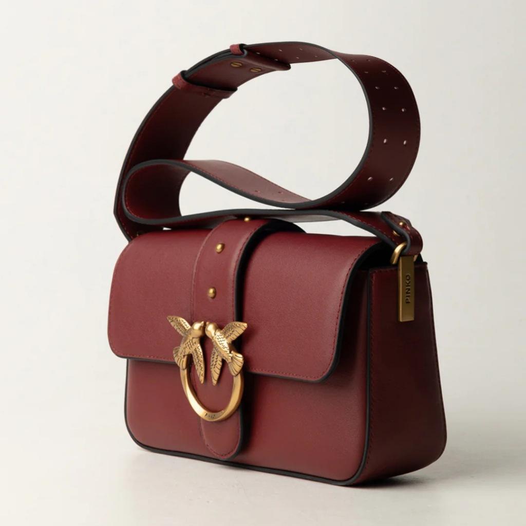 PINKO LOVE ONE MINI SLO en color BURDEOS (5)
