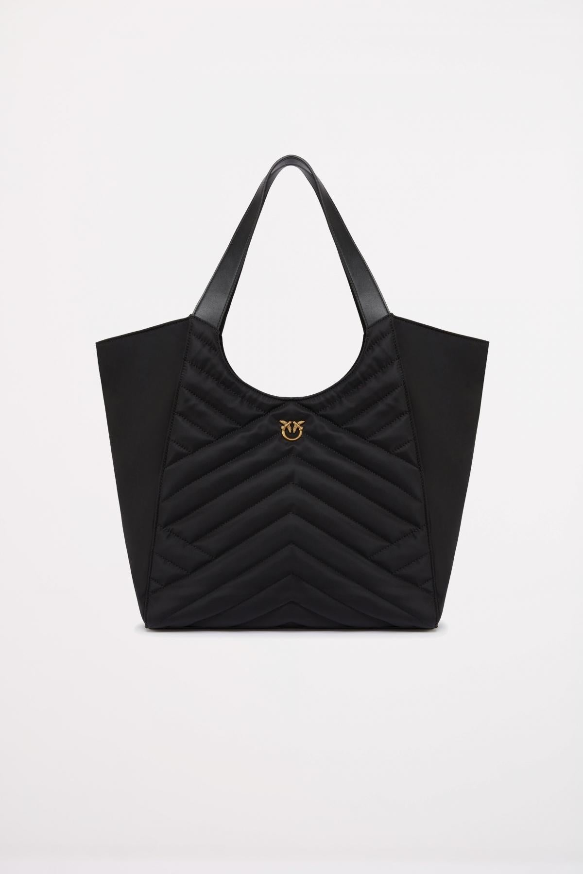 PINKO TOTE BAG PUZZLE RECYCLE en color NEGRO (1)