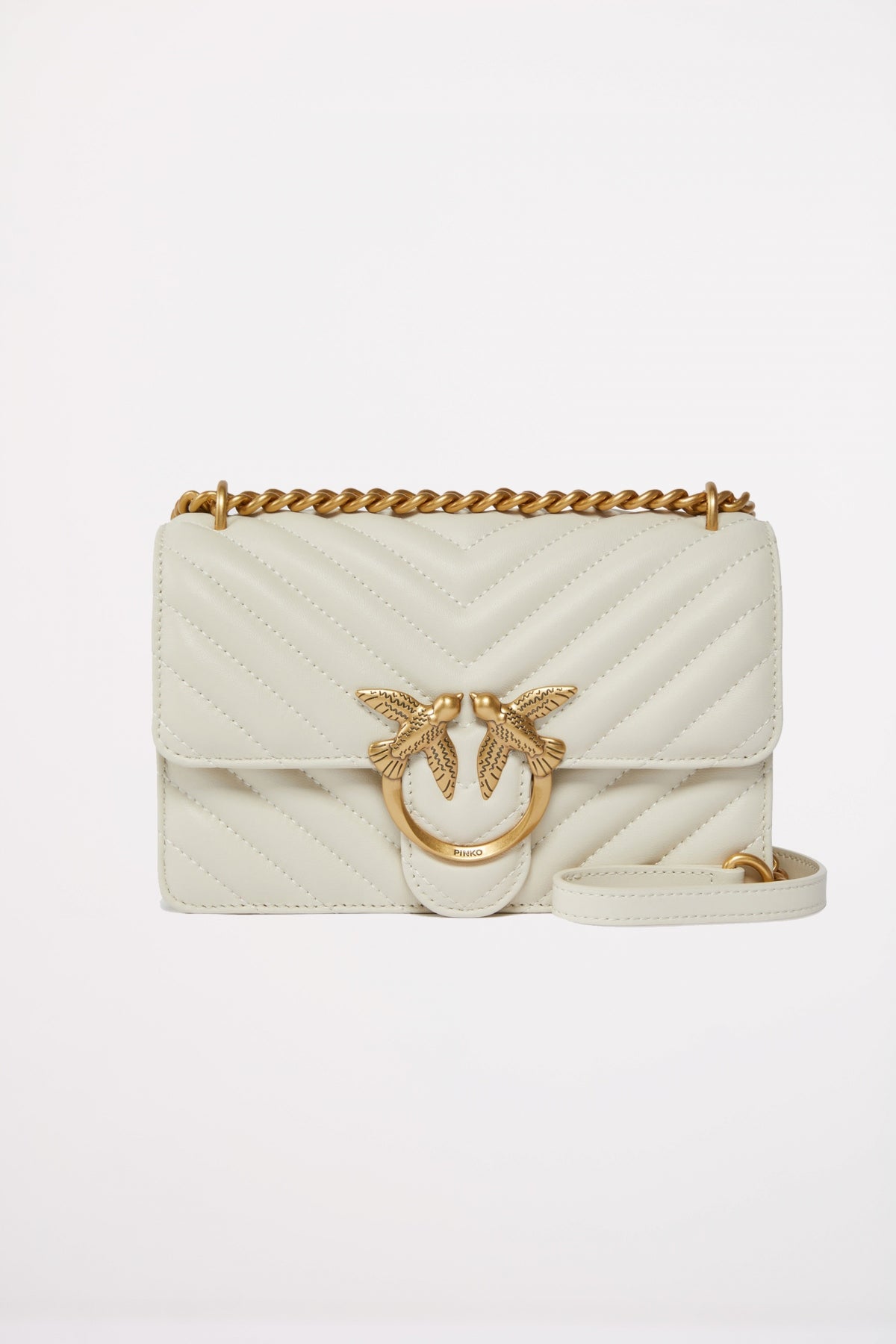 PINKO LOVE MINI ICON WALLET en color BLANCO (1)