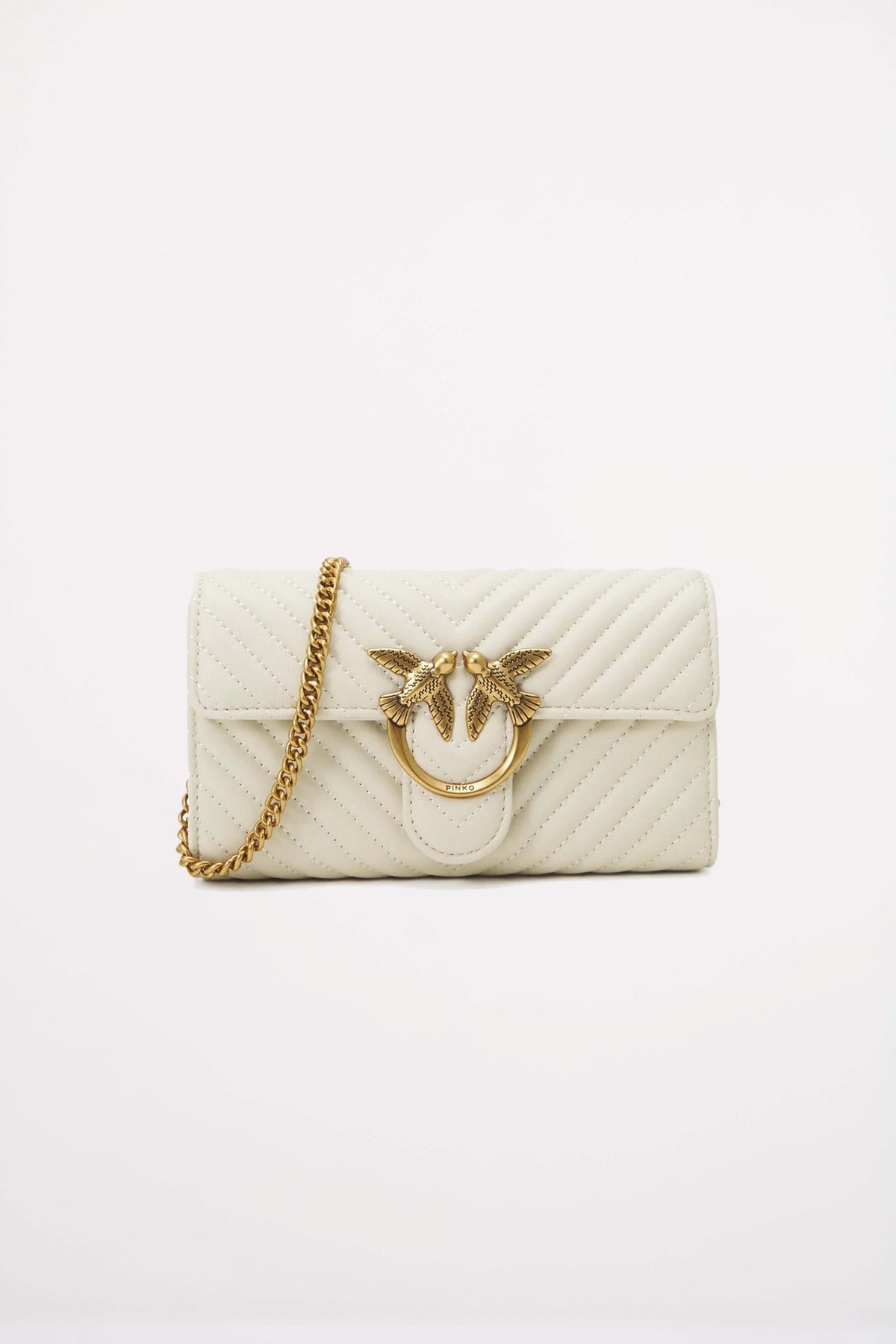 PINKO LOVE MINI ICON WALLET en color BLANCO (1)