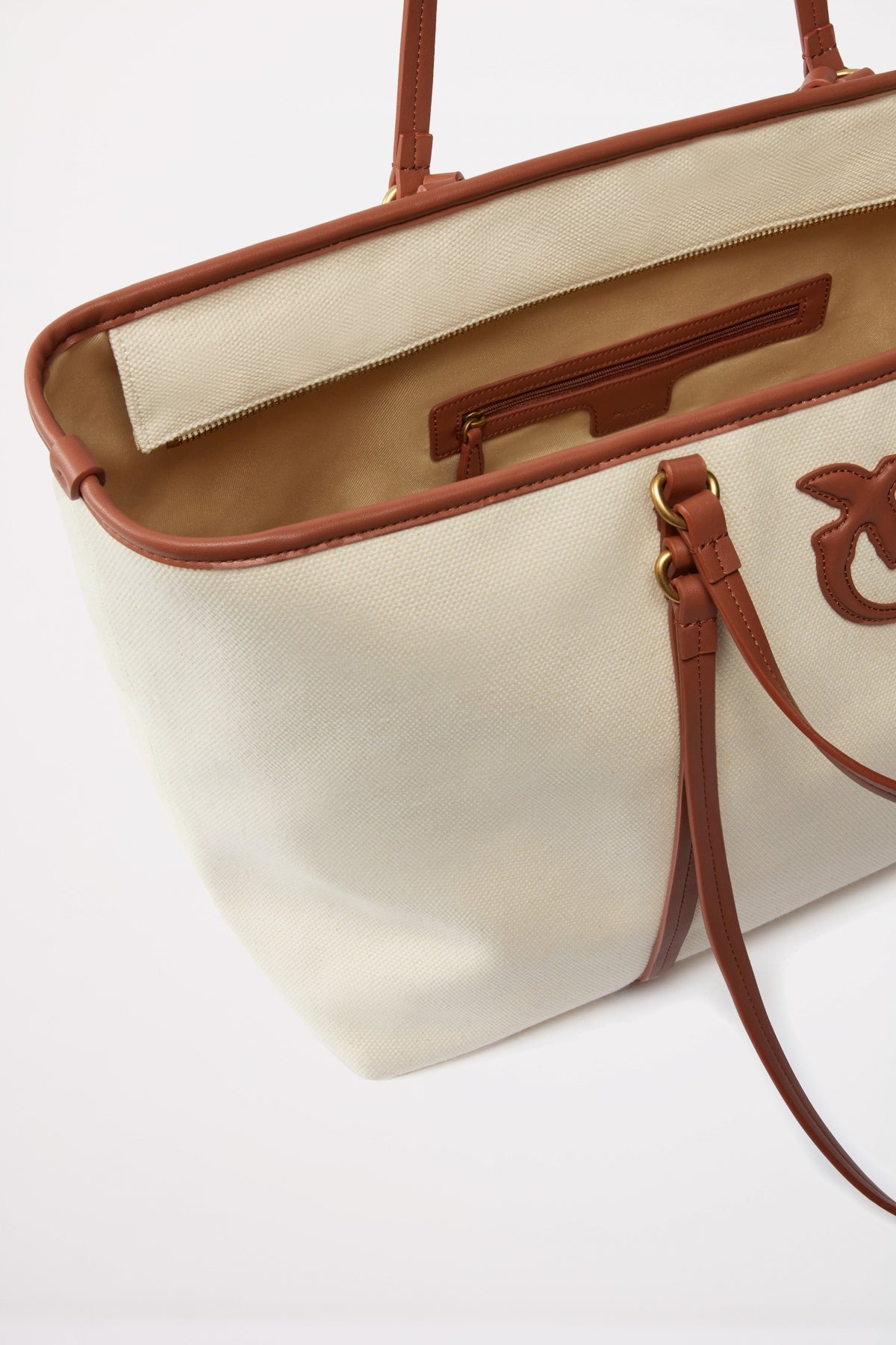 PINKO MIRANDA SHOPPER en color BEIS (4)