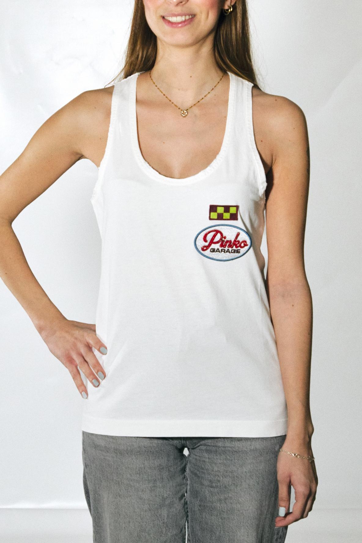 PINKO NOEL TOP JERSEY en color BLANCO (1)