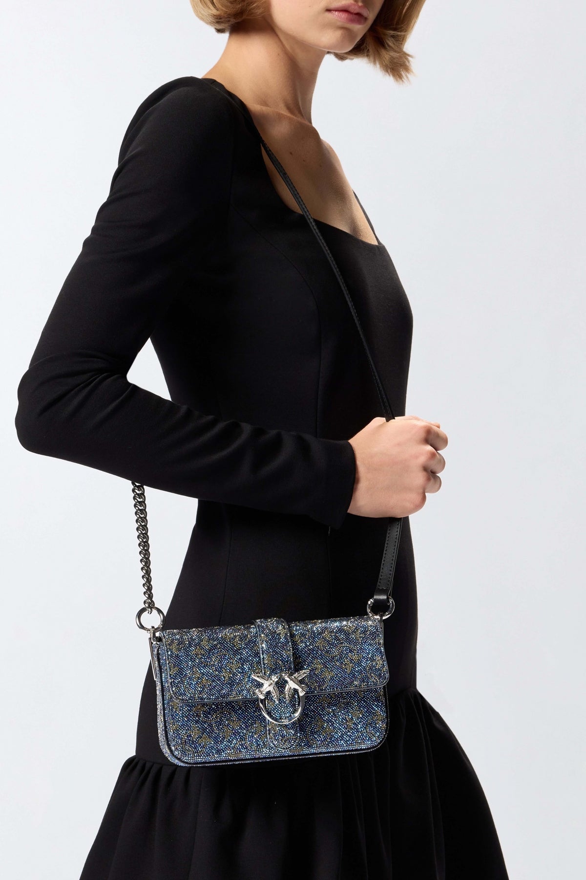 PINKO LOVE ONE SLOUCHY BABY en color AZUL (3)