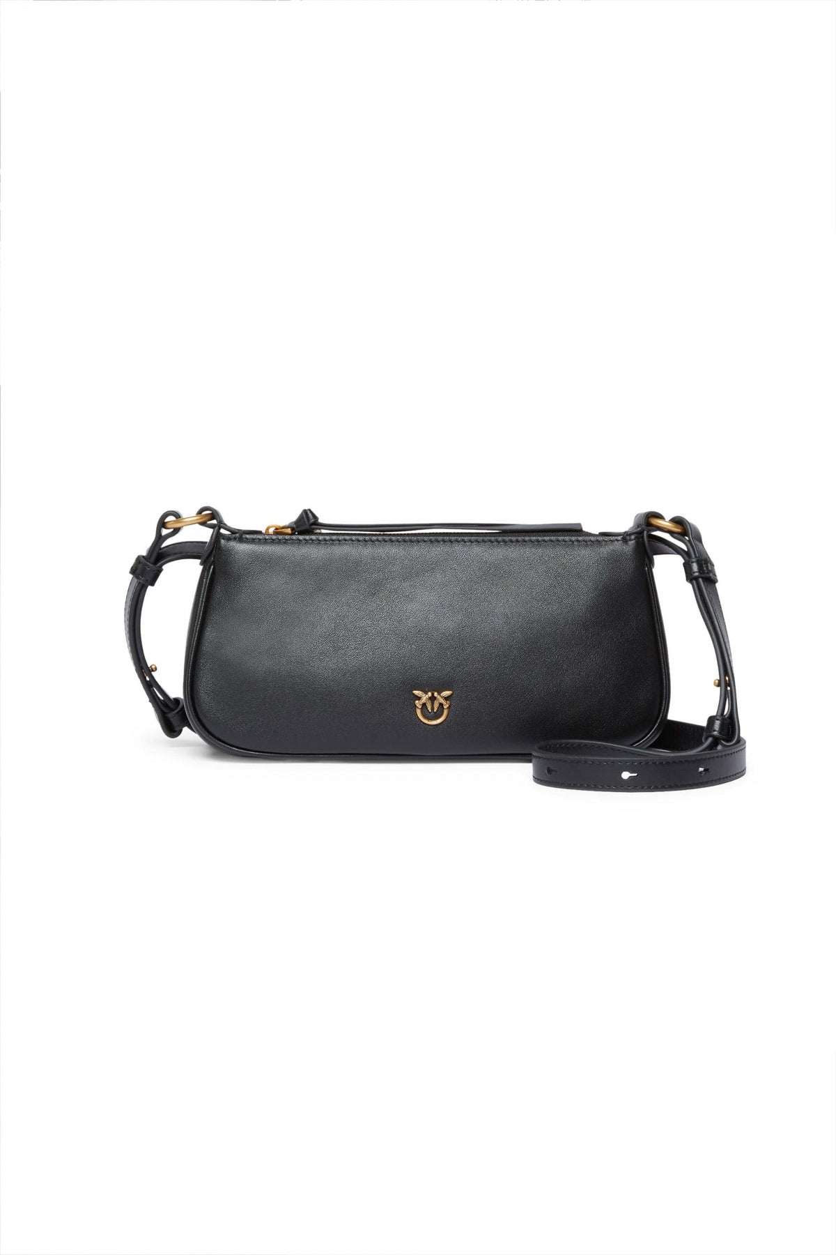 PINKO HALF MOON BAGUETTE MIN en color NEGRO (2)