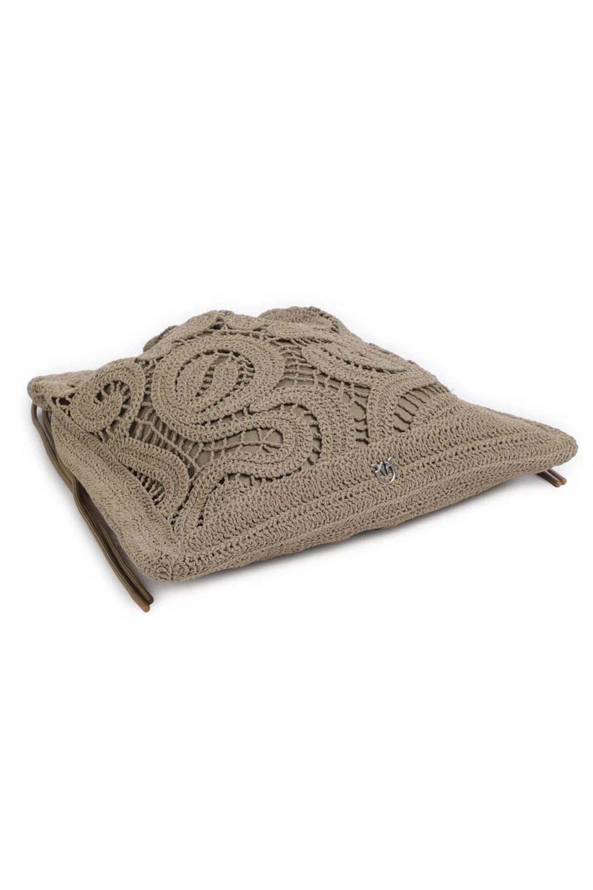 PINKO SHOPPER CROCHET en color MARRON CLARO (2)