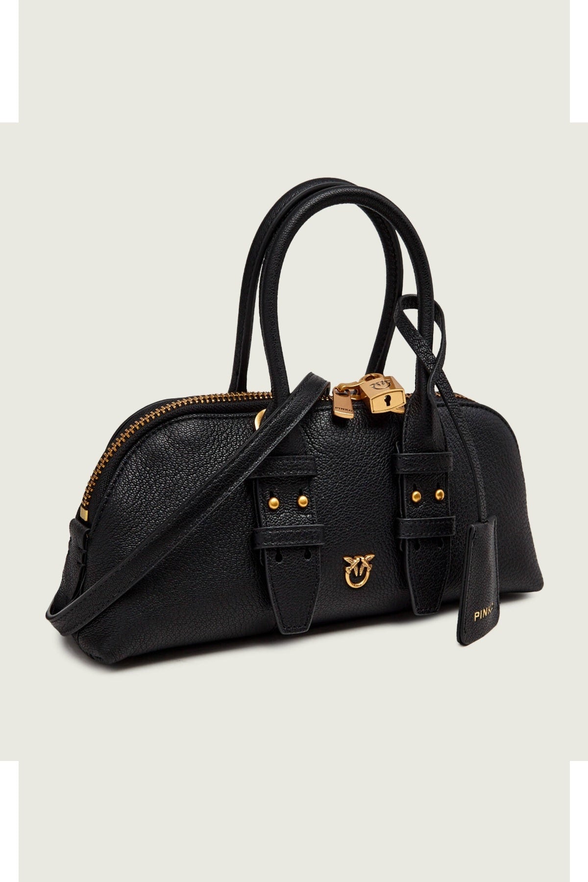 PINKO AJC BOWLING BAG HORIZONTAL en color NEGRO (2)