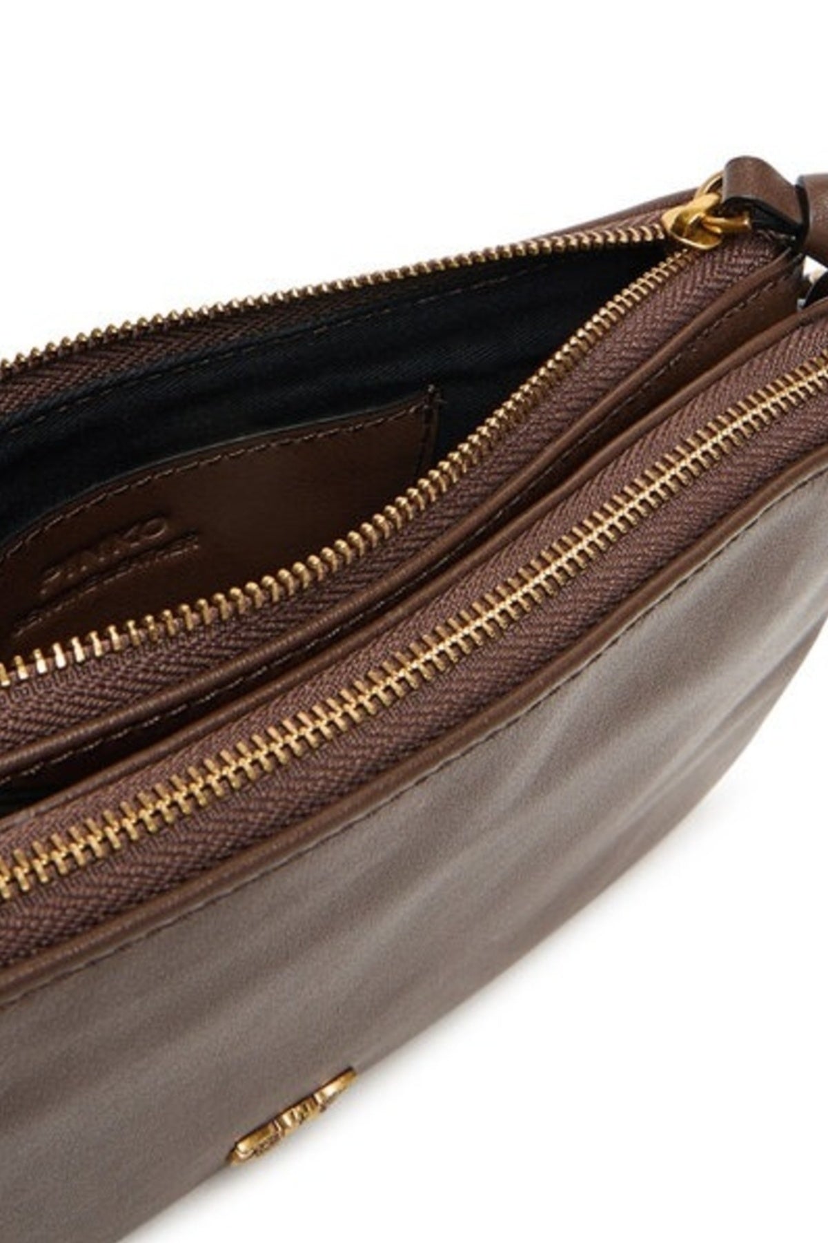 PINKO AQO DOUBLE MINI VITELLO MOR en color MARRON (4)