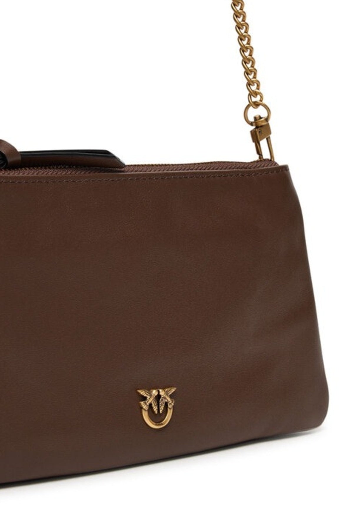 PINKO AQO DOUBLE MINI VITELLO MOR en color MARRON (5)