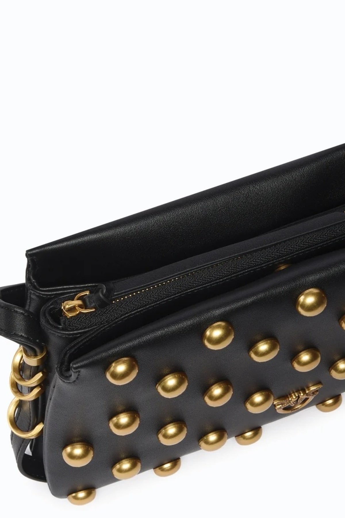 PINKO AQO TRIPLET MINI STUDS VITE en color NEGRO (4)