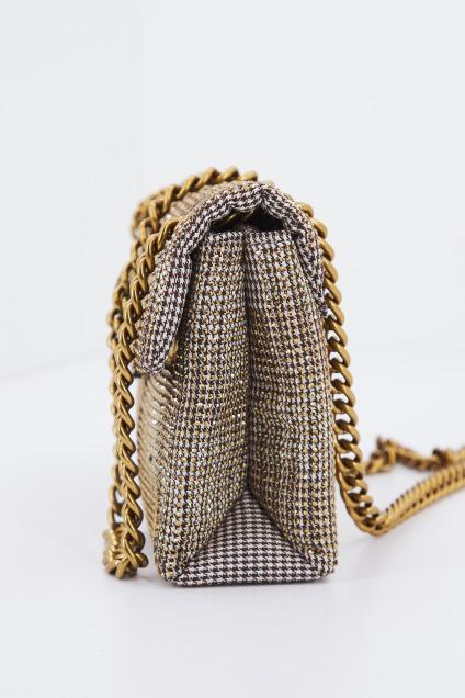 KURT GEIGER LONDON FABRIC MINI KENSINGTON en color ORO (2)
