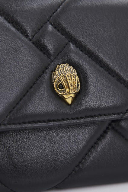 KURT GEIGER LONDON KENSINGTON QUILT WALLET en color NEGRO (4)
