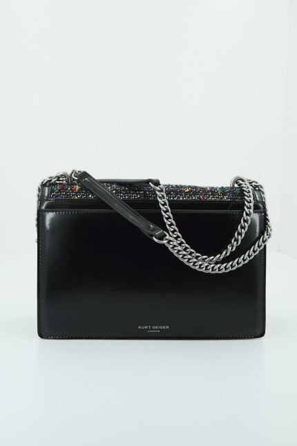 KURT GEIGER LONDON LG SHOREDITCH CROSS BOD en color NEGRO (3)
