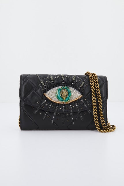 KURT GEIGER LONDON KENSINGTON CH WALLET EY en color NEGRO (1)