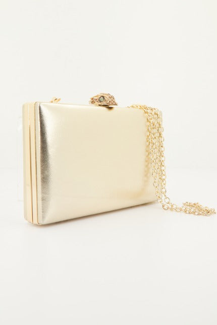KURT GEIGER LONDON KENSINGTON CLUTCH en color ORO (2)