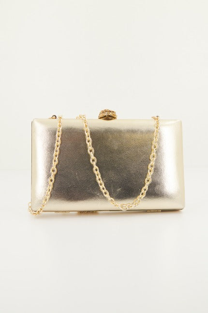 KURT GEIGER LONDON KENSINGTON CLUTCH en color ORO (3)