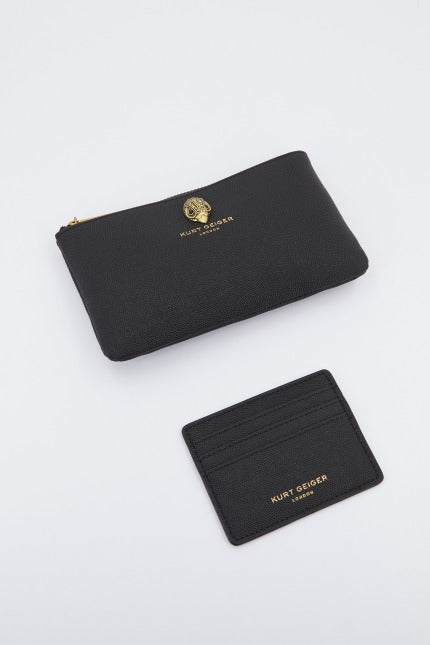 KURT GEIGER LONDON EAGLE POUCH GIFT SET en color NEGRO (2)