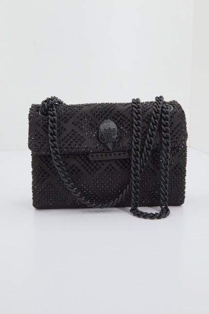 KURT GEIGER LONDON FABRIC MINI KENSINGTON en color NEGRO (1)