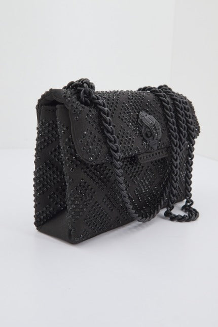 KURT GEIGER LONDON FABRIC MINI KENSINGTON en color NEGRO (2)