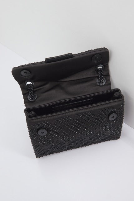 KURT GEIGER LONDON FABRIC MINI KENSINGTON en color NEGRO (4)