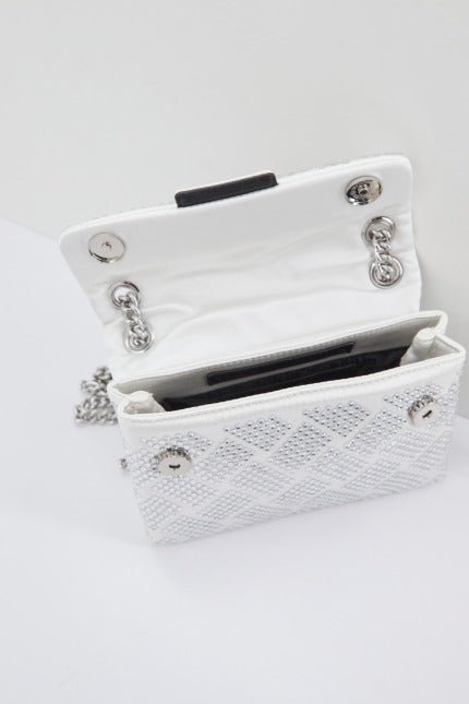 KURT GEIGER LONDON FABRIC MINI KENSINGTON en color BLANCO (4)