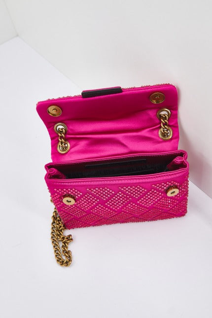 KURT GEIGER LONDON FABRIC MINI KENSINGTON en color ROSA (4)