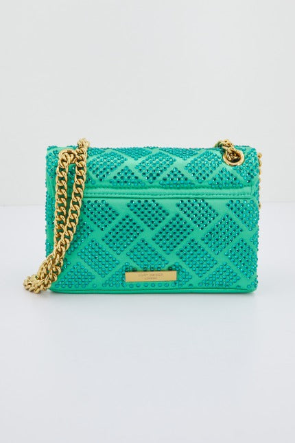 KURT GEIGER LONDON FABRIC MINI KENSINGTON en color VERDE (3)