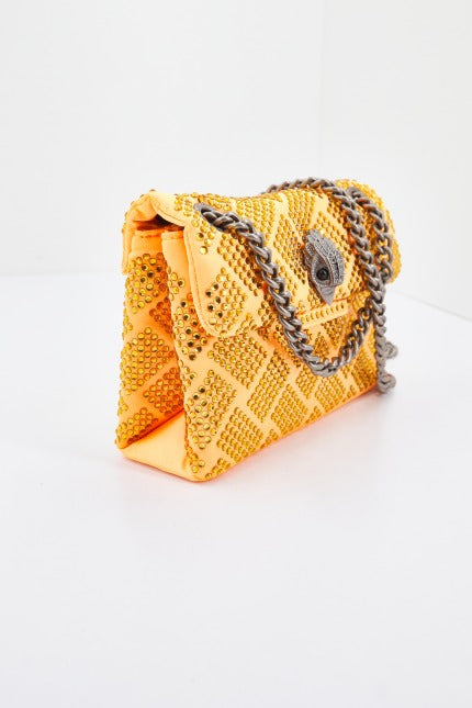 KURT GEIGER LONDON FABRIC MINI KENSINGTON en color NARANJA (2)