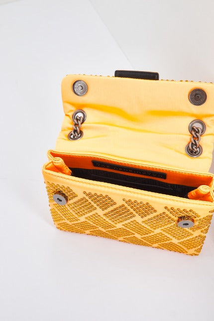 KURT GEIGER LONDON FABRIC MINI KENSINGTON en color NARANJA (4)