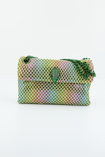 KURT GEIGER LONDON FABRIC MINI KENSINGTON en color VERDE (1)