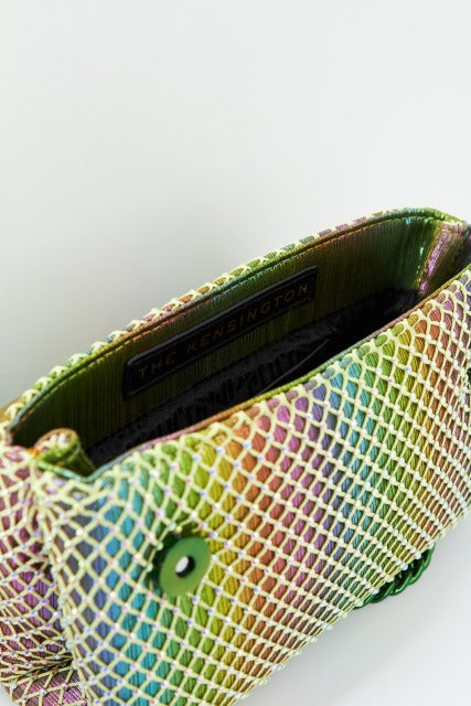 KURT GEIGER LONDON FABRIC MINI KENSINGTON en color VERDE (4)