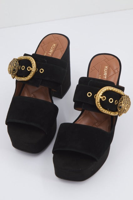 KURT GEIGER LONDON MAYFAIR PLATFORM SANDAL en color NEGRO (2)