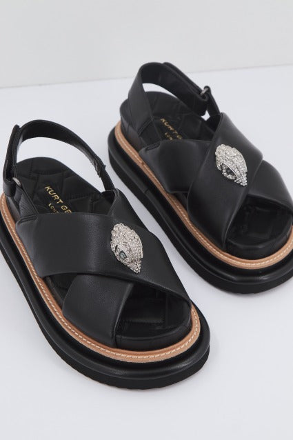 KURT GEIGER LONDON ORSON CROSS STRAP SANDA en color NEGRO (1)