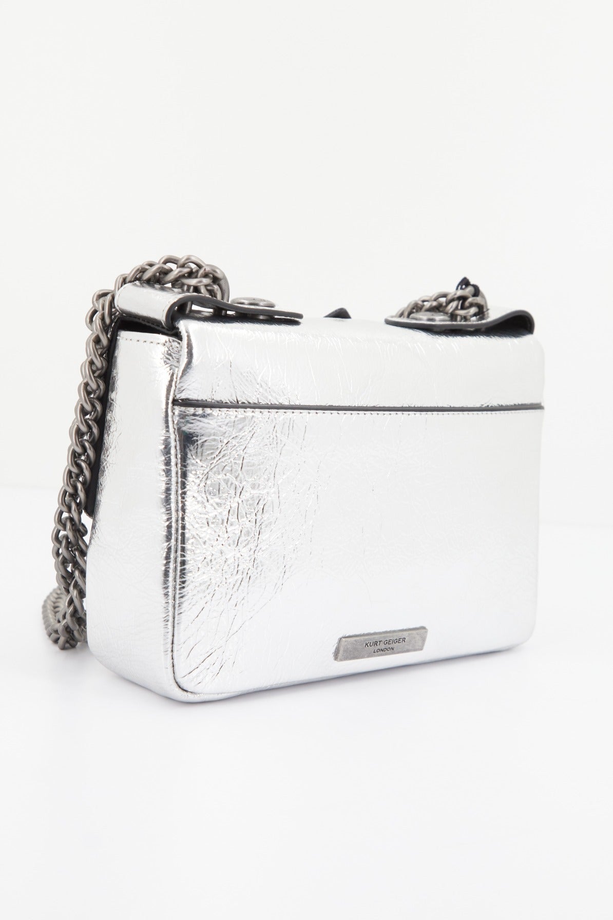 KURT GEIGER LONDON HACKNEY SM BAG en color PLATA (1)