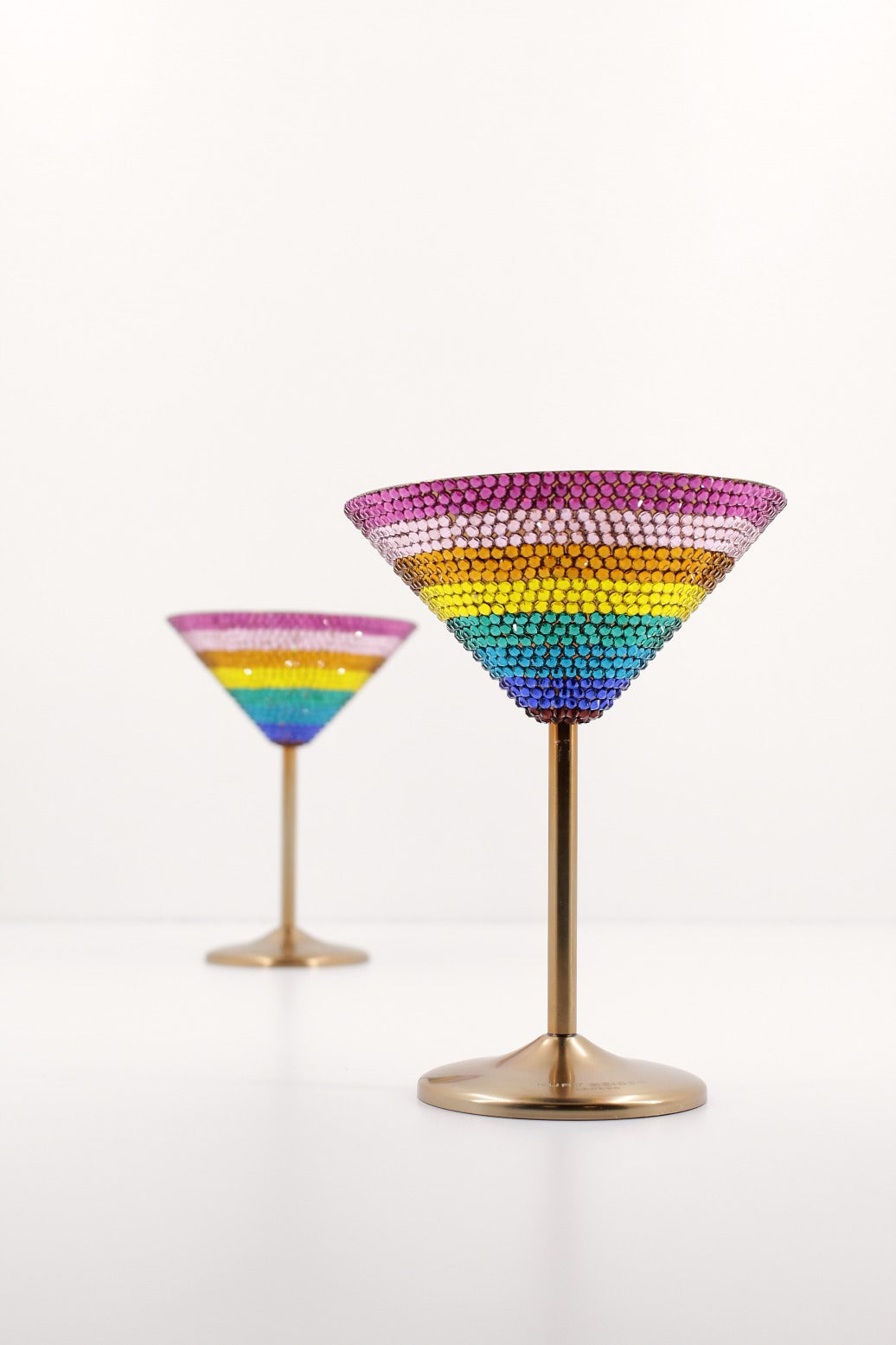 KURT GEIGER LONDON CRYSTAL MARTINI GLASSES en color MULTICOLOR (1)