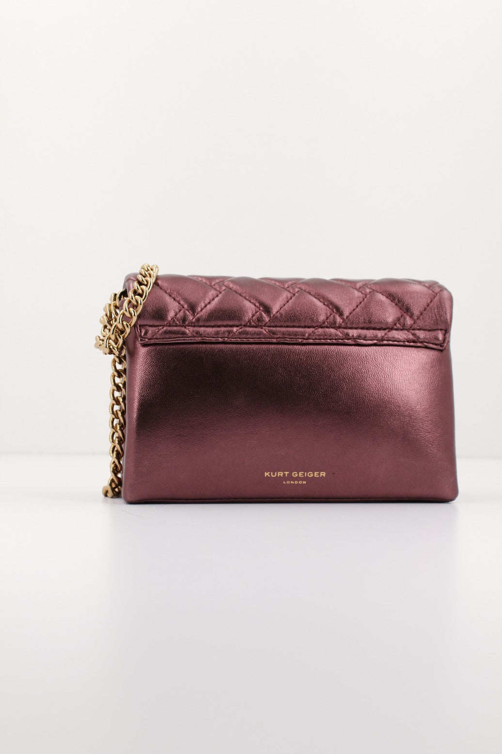 KURT GEIGER LONDON LEATHER MINI KENSINGTON en color BURDEOS (3)