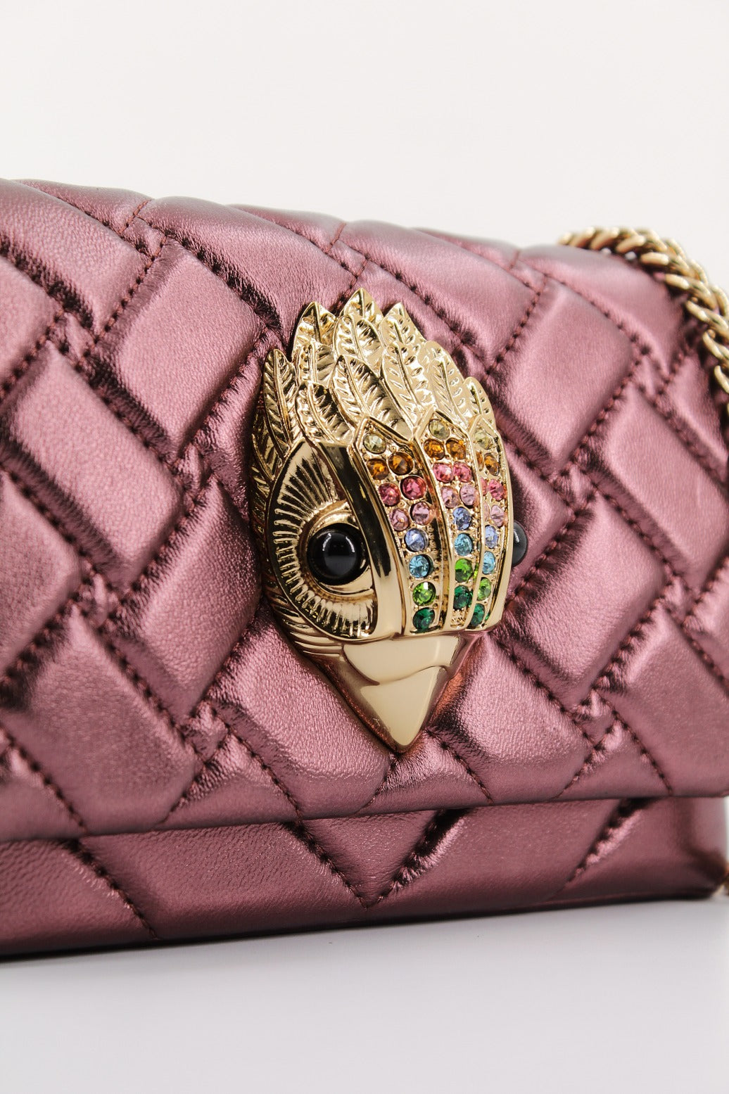 KURT GEIGER LONDON LEATHER MINI KENSINGTON en color BURDEOS (4)