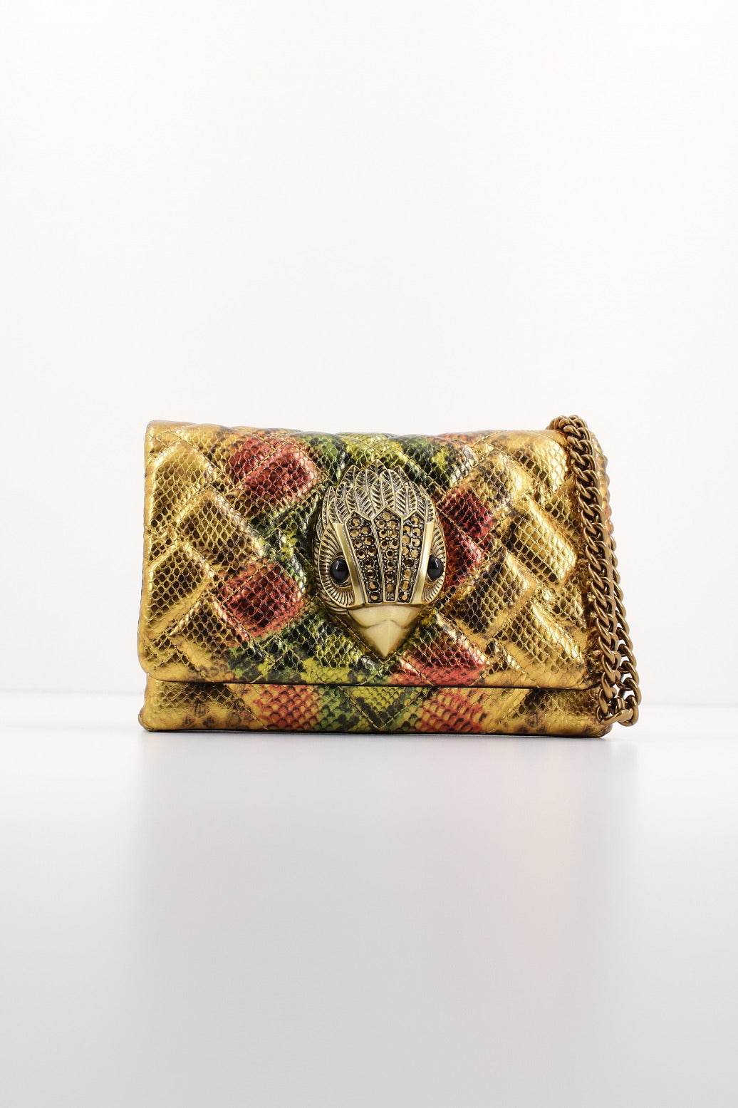 KURT GEIGER LONDON LEATHER MINI KENSINGTON en color BRONCE (2)
